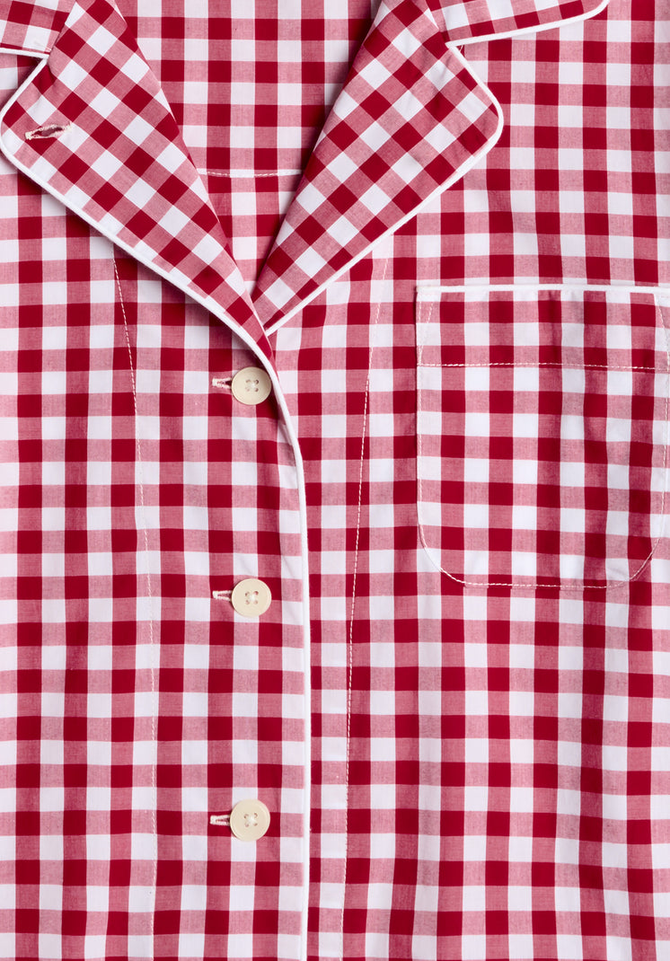Corita Pajama Set in Large Red Gingham